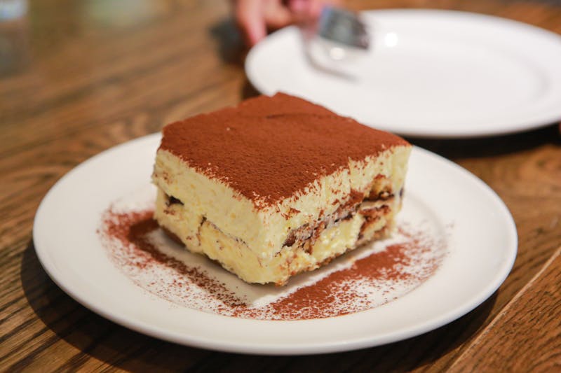 Tiramisù Classico traditional Italian dessert at Pizzana