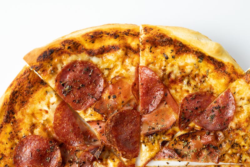Margherita D.O.P. pizza with San Marzano tomatoes and fresh mozzarella at Pizzana